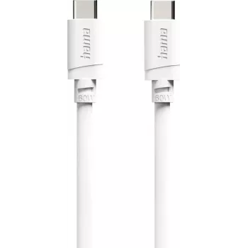 Hama USB-C - USB-C laadimiskaabel, 60 W Power Delivery, 1 m, valge (00201807)