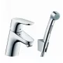 Hansgrohe Focus E2 musta juuksevärvi kraan