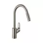 Hansgrohe Focus M41 Ühekäehoob-köögisegisti väljatõmmatava pihustiga, kroom