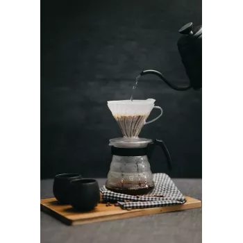 Hario V60 tilk-kohvimasin plastikust suurus 02 - läbipaistev