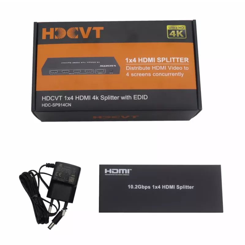 HDCVT HDC-SP914CN 1x4 HDMI 1.4 jaotur 4K koos EDID-haldusega