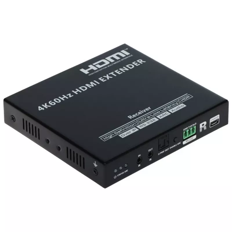 HDMI Extender Receiver 4K@60Hz 70m over CAT6/7 PoC IR