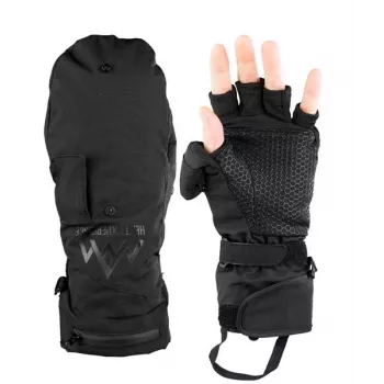 HeatX HEES0029 Soojendusega kindad, silmkoelise kätisega, 3 kuumustaset, laetavate akudega, puuteekraaniga ühilduvad, tumehall, suurus XL, unisex