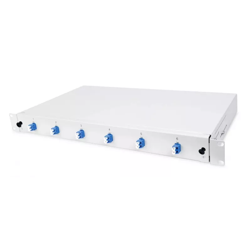 HELOS Fiiberoptiline 19-tolline jaotusbox 6x LC Duplex, üksikmood