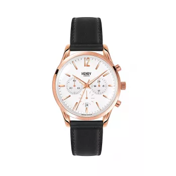 HENRY LONDON Naiste Kell HL39-CS-0036 39mm Roosakuldse Tooniga Roostevabast Terasest Korpus Roheline Sihtnäidik Roheline Nahkrihm
