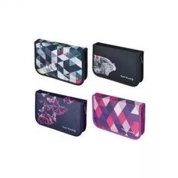 Herlitz be.bag polüester kooli pliiatsikott, 25-osaline komplekt, 2 klappi, 203 x 140 x 35 mm, must 11438496