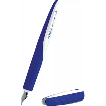 Herlitz täitesulepea padruniga täitmissüsteem sinine/valge keskmine nib 50003211