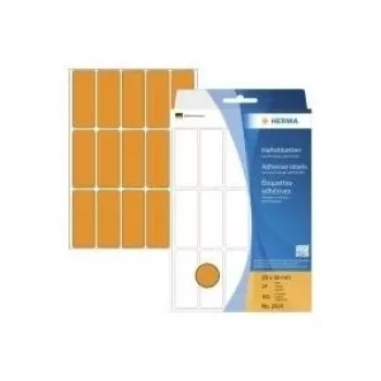 HERMA püsikleepuvad sildid Luminous Orange 20 x 50 mm, 360 silti (24 lehte x 15)
