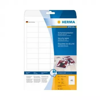 HERMA turvasildid valged 45,7x21,2 mm foolium 1200 tk