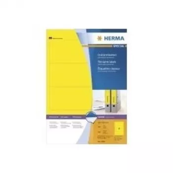 HERMA SuperPrint kaustamärgised kollased 61 x 192 mm 400 märgist (100 lehte x 4) 4296