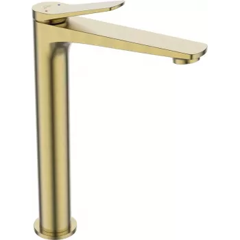 High Peak High Washbasin Mixer Nestos Brushed Gold