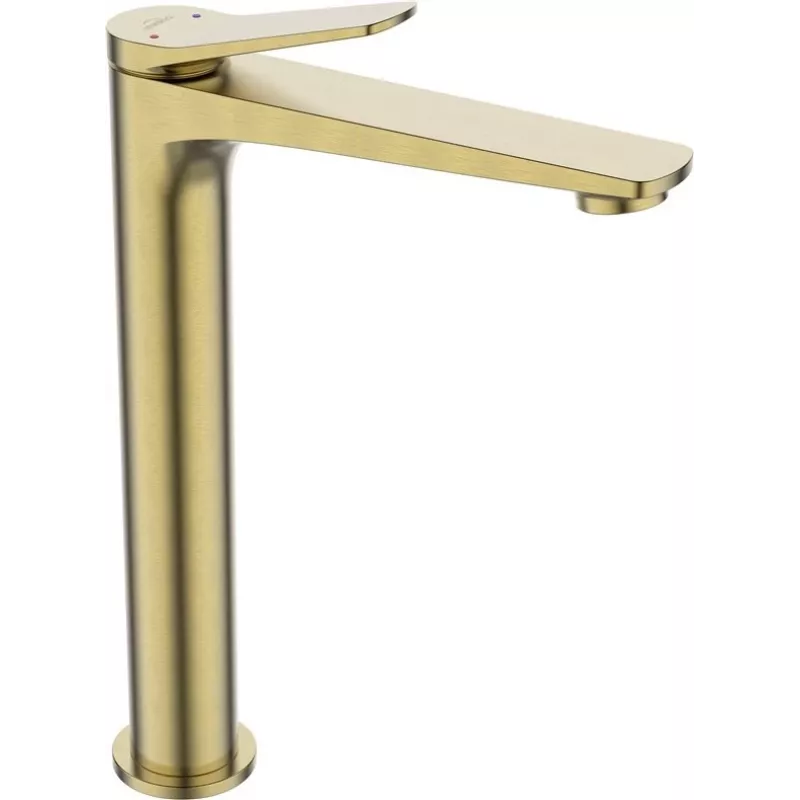 High Peak High Washbasin Mixer Nestos Brushed Gold
