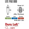 High Peak Lite Pak 800 magamiskott (roheline/punane)