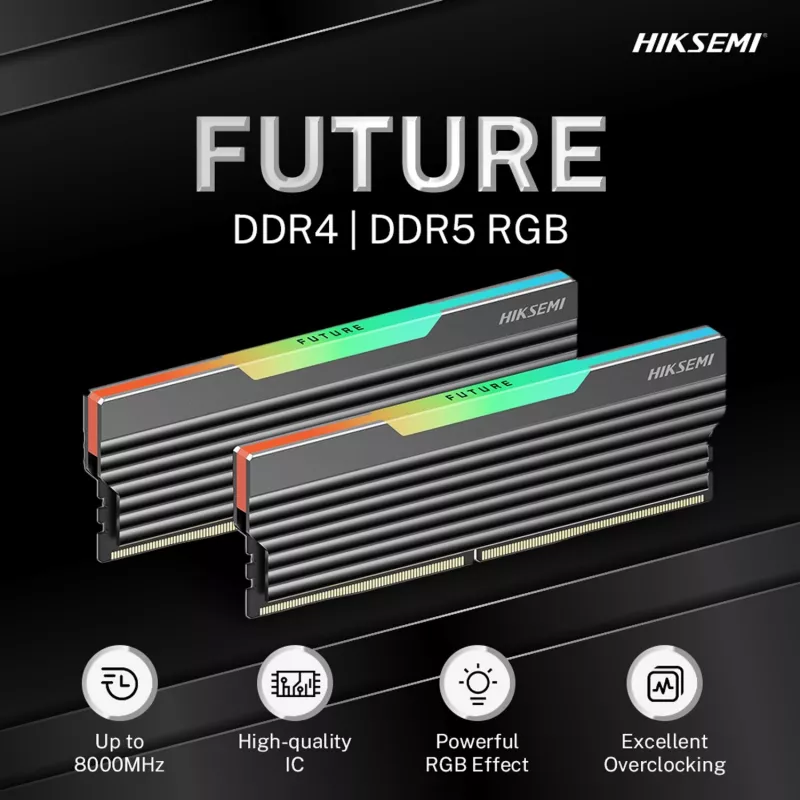 HIKSEMI Future RGB 16GB komplekt (2x8GB) 3600MHz DDR4 lauaarvuti mängumälu must