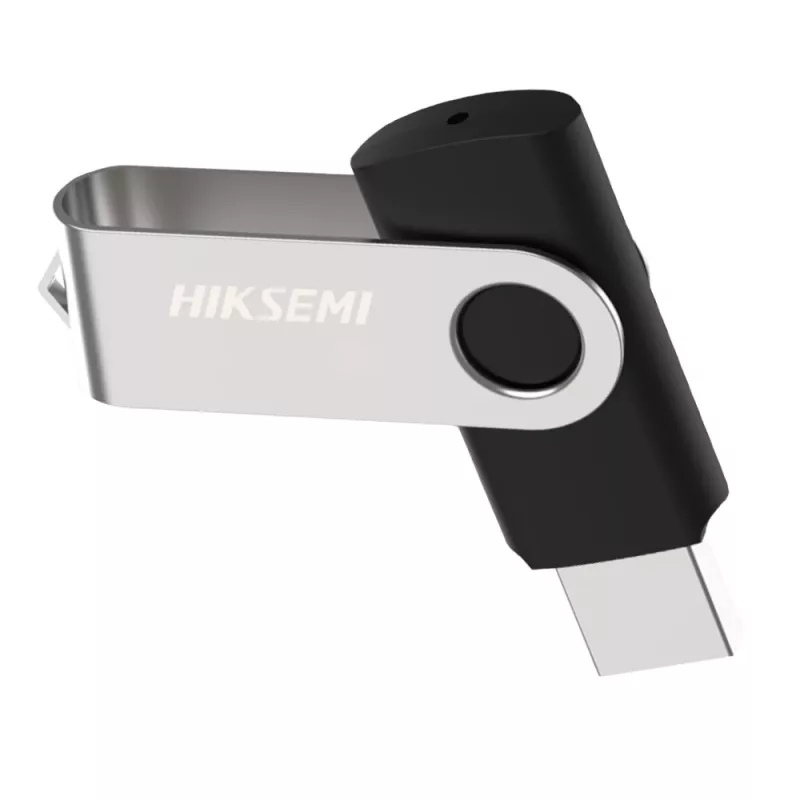 HIKSEMI Rotary Series 32GB USB 3.0 mälupulk, 360° pööratav, tsingisulam, hõbe/must