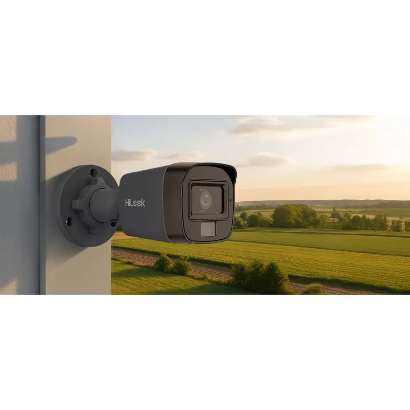 Hikvision 4-in-1 Hilook 8MP TVI-B8M-20DL Must Bullet-kaamera 2.8mm