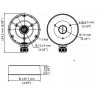 Hikvision DS-1280ZJ-DM8-Y(O-STD) Kuplikaamera seinakinnituskarp, valge