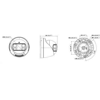 Hikvision DS-2CD1383G2P-LIUF/SL 8 MP Smart Hybrid Light Turret IP-kaamera kahesuunalise heliga, 2.0 mm objektiiv