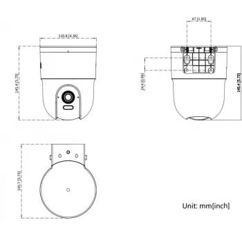 Hikvision DS-2CD1F47G3H-LIUF/SX 4MP fikseeritud kuppel-võrgukaamera sisseehitatud mikrofoniga, 2,8mm objektiiv, IP67, IK10, PoE