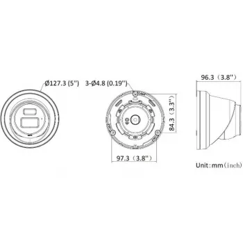Hikvision DS-2CD2343G2-LI2U(2.8mm) 4MP Turret IP-kaamera, Live-Guard, AcuSense, must