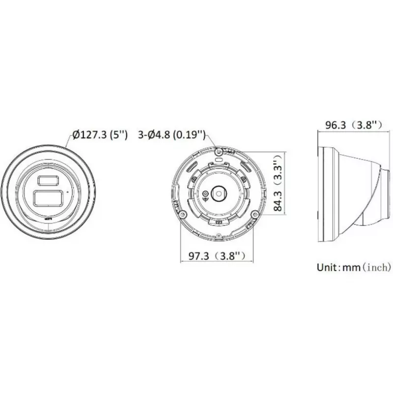Hikvision DS-2CD2343G2-LI2U(2.8mm) 4MP Turret IP-kaamera, Live-Guard, AcuSense, must