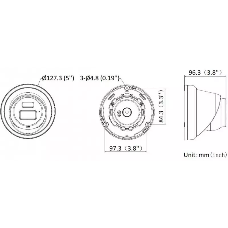 Hikvision DS-2CD2343G2-LI2U(2.8mm) 4MP Turret IP-kaamera, Live-Guard, AcuSense, must