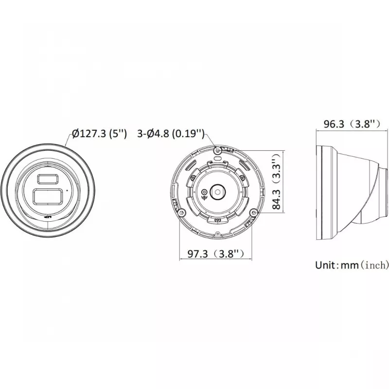 Hikvision DS-2CD2343G2-LI2U/SL 2.8mm PL AcuSense 4MP Turret IP-kaamera Smart Hybrid Lightiga