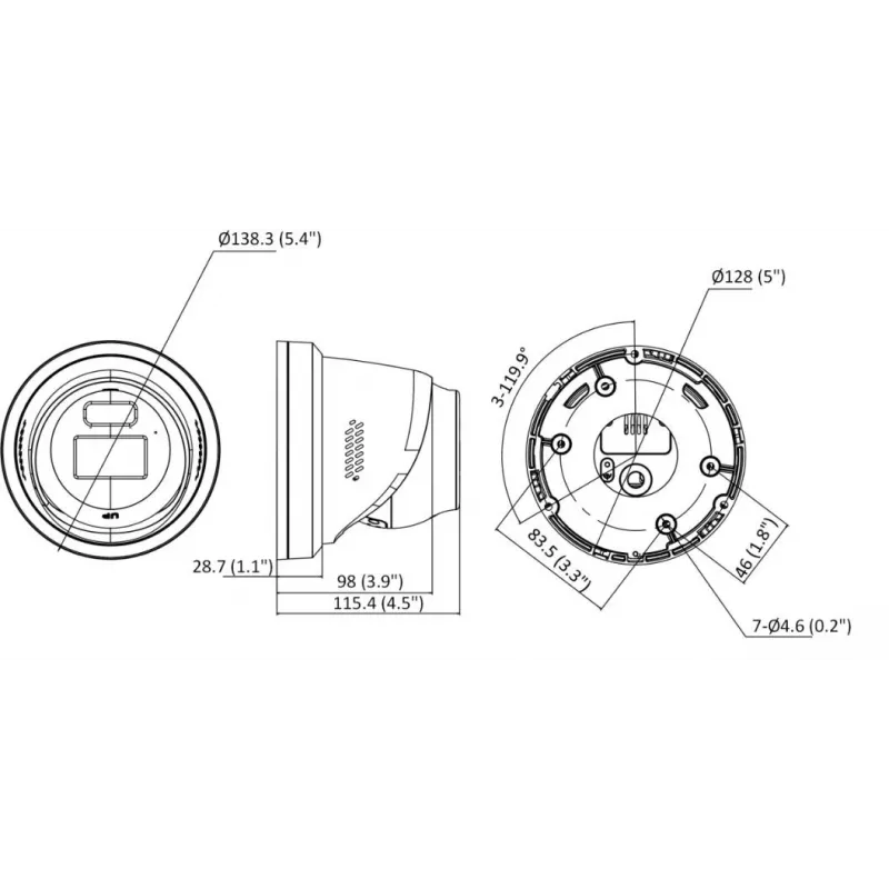 Hikvision DS-2CD2367G3-LIS2UY/SRB 6MP AcuSense turvakaamera, 2,8mm, must