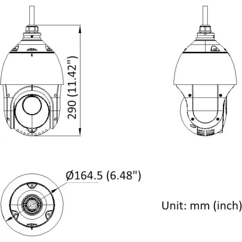 Hikvision DS-2DE4825IWG1-E 8MP 25x PTZ kuppel IP turvakaamera AcuSense'iga, 100m IR, PoE+