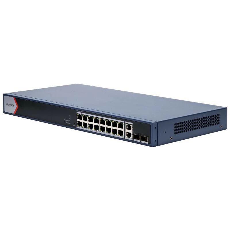 Hikvision DS-3E1520P-EI(O-STD) 20-pordine Gigabit hallatav PoE+ kommutaator, 16x PoE+ 230W, 2x SFP