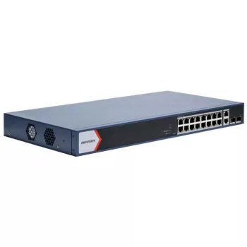 Hikvision DS-3E1520P-EI(O-STD) 20-pordine Gigabit hallatav PoE+ kommutaator, 16x PoE+ 230W, 2x SFP