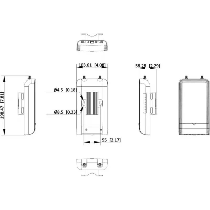 Hikvision DS-3WFB-EI-5ACG 5GHz väline traadita sild (300Mbps, 16dBi, IP65)