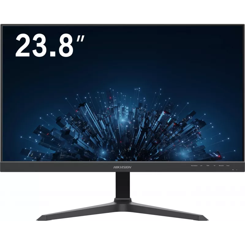 Hikvision DS-D5224F3-1V0SV/D 23.8-tolline IPS Full HD monitor HDMI ja VGA-ga, kitsa raamiga, kallutatav