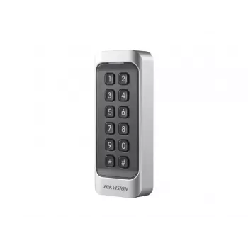 Hikvision DS-K1107AMK läheduslugeja klaviatuuriga, Mifare, 13,56 MHz, Wiegand/RS-485, IP65