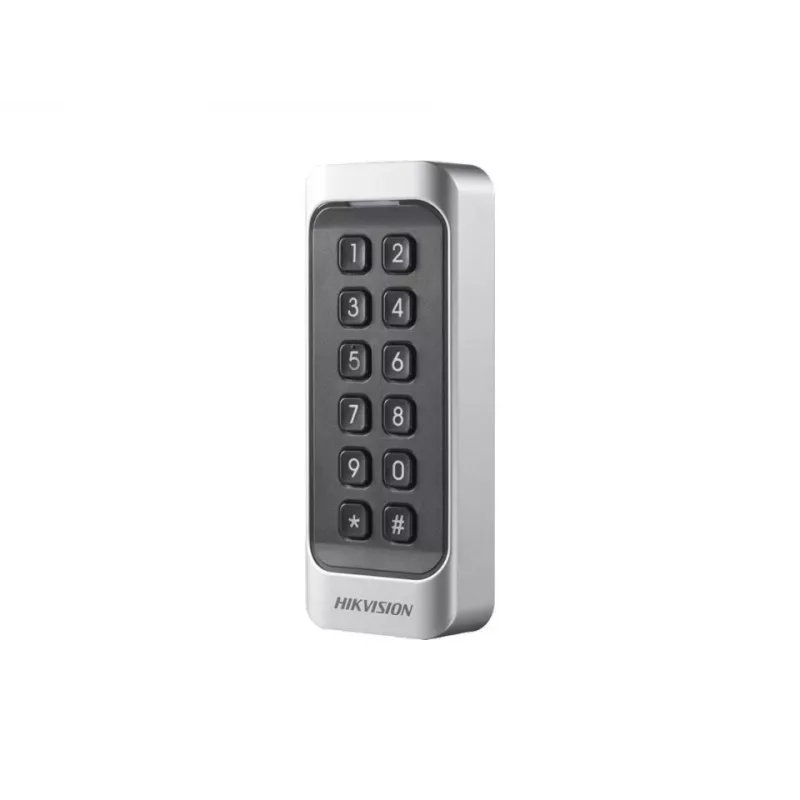 Hikvision DS-K1107AMK läheduslugeja klaviatuuriga, Mifare, 13,56 MHz, Wiegand/RS-485, IP65
