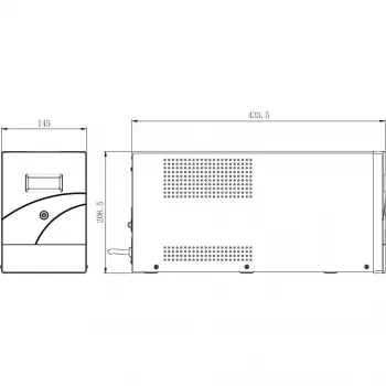 Hikvision DS-UPS3000-R(O-STD)/EU 3000 VA 2400 W online topeltmuundusega rackmount UPS (2U)