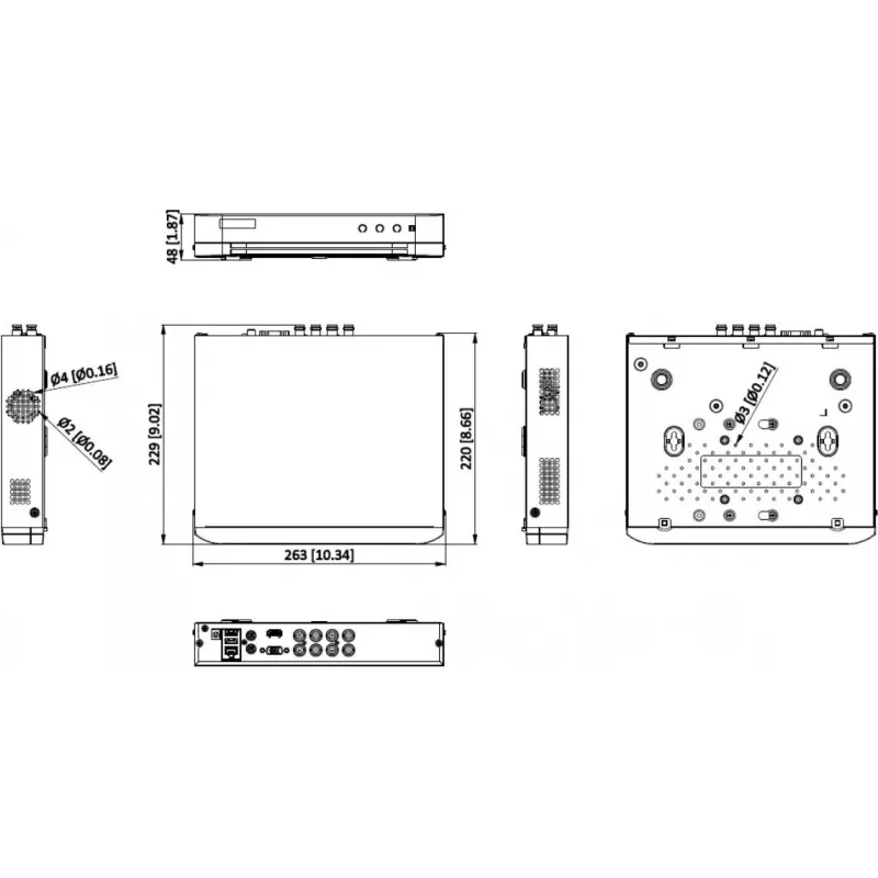 Hikvision iDS-7208HQHI-M1/T 8-kanaliline 5-in-1 AcuSense hübriid-DVR