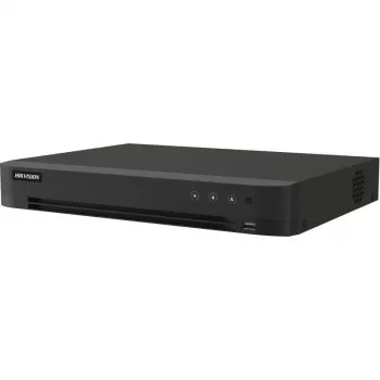 Hikvision iDS-7216HQHI-M1/XT/16A+4/1ALM 5-in-1 hübriid-DVR AcuSense'iga, 16 kanalit analoog + 8 kanalit IP, 16 alarmi sisend / 4 alarmi väljund