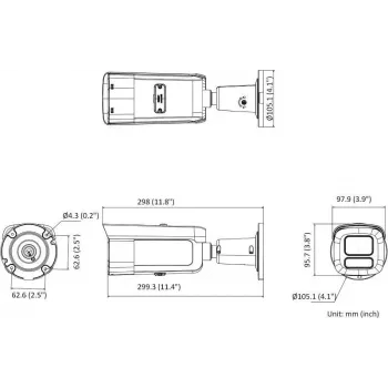 Hikvision Pro Series AcuSense DS-2CD2646G2HT-IZS(2.8-12)/eF/BLK kuul-tüüpi IP turvakaamera välitingimustesse 2688 x 1520 pikslit lae/seina paigaldus