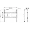 Hikvision seinakinnituskomplekt monitorile - SPCC külmvaltsitud teras - must - Ekraani suurus: 42-55 tolli (106,7-139,7 cm)