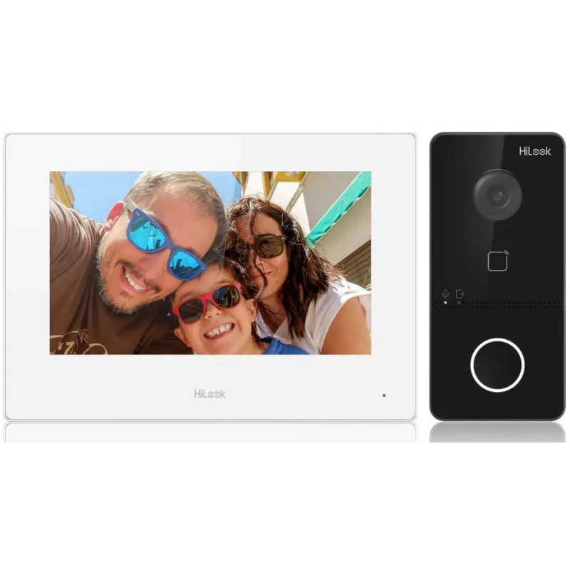 HILOOK IP Video Doorbell Kit (IP-VIS-SLIM-W) - 2MP Outdoor Station + 7 inch Indoor Station, Wi-Fi, PoE