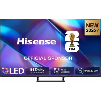 Hisense 100Q7S PRO 100-tolline 4K Hi-QLED Smart TV 144Hz 6ms HDR Wi-Fi Bluetooth Must/Hall