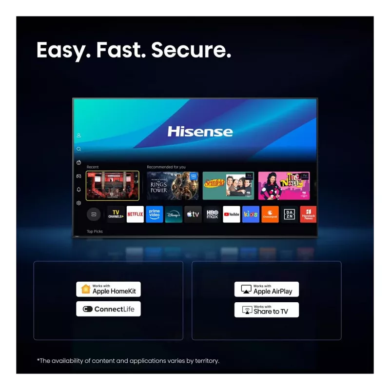 Hisense 32A59S 32-tolline Full HD DLED Smart TV, 1920 x 1080, Wi-Fi, Bluetooth