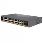 HISMART 24-porti PoE+ võrgukommutaator 2 Gigabit üleslingi pordiga, 300W eelarve, rack-kinnitatav