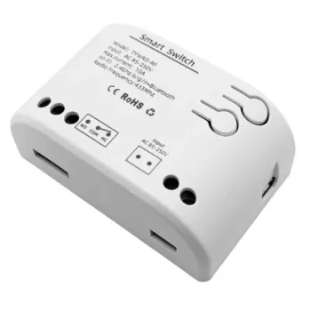 HISMART TUYA 1-kanaliline nutikas lüliti, Wi-Fi, RF, 10A, AC 85-250V