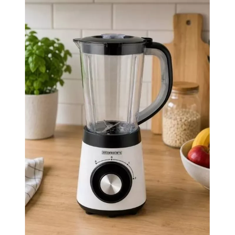 HNC Blender HPM 8164 HEINRICH'S 2000W Kiire kannmikser 2L Tritan kannuga, 6-teraga roostevaba teras, muutuv kiirus, impulss, jää purustamine, must/hõbe