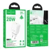 Hoco N60 Gentle Single Port PD20W Laadija (EU) Valge