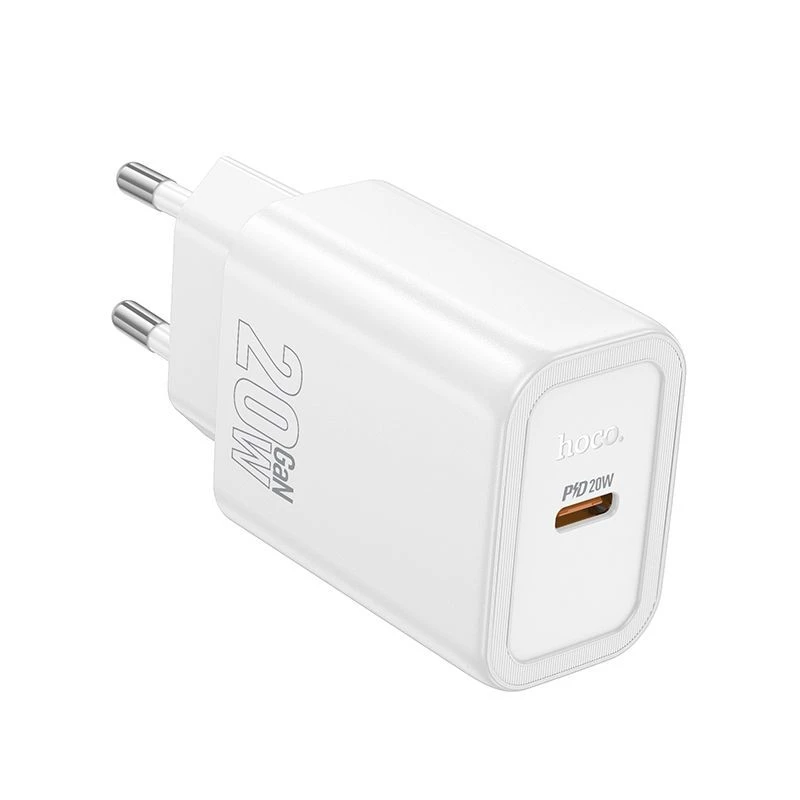 Hoco N60 Gentle Single Port PD20W Laadija (EU) Valge