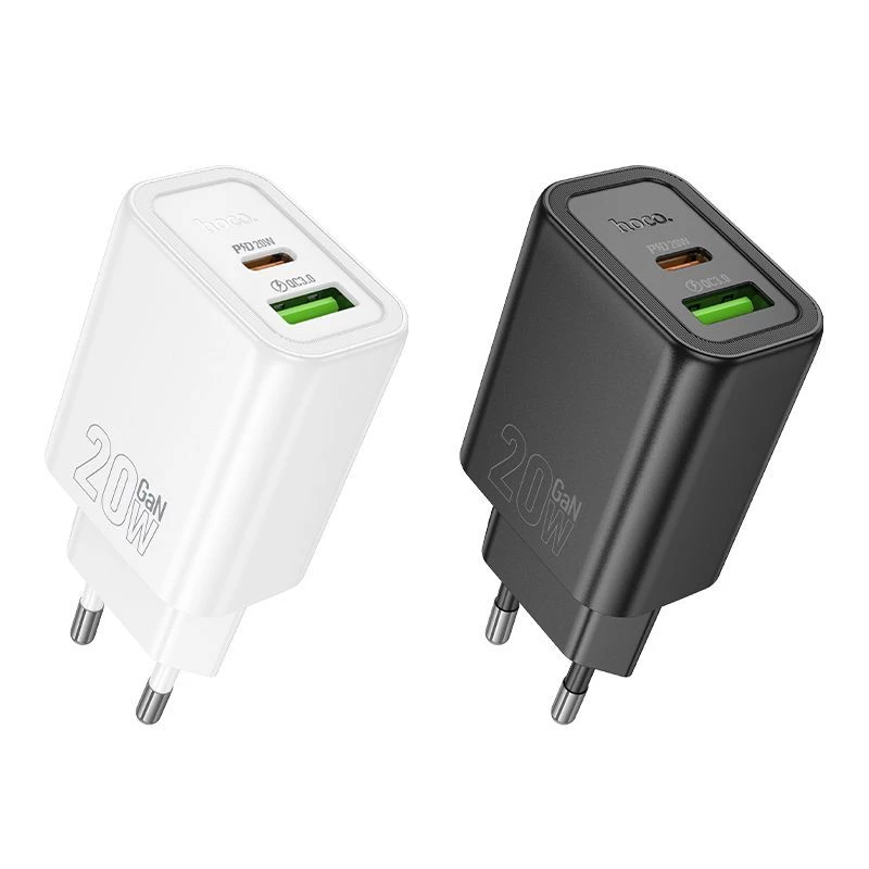 Hoco N61 Gentle PD20W+QC3.0 laadija (EL) Must