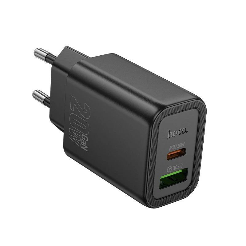 Hoco N61 Gentle PD20W+QC3.0 laadija (EL) Must